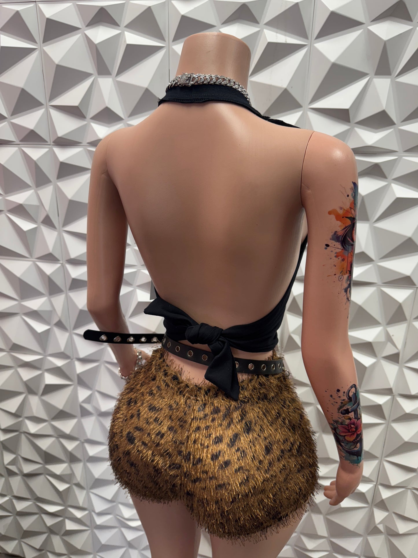 Leopard Fuzzy Shorts