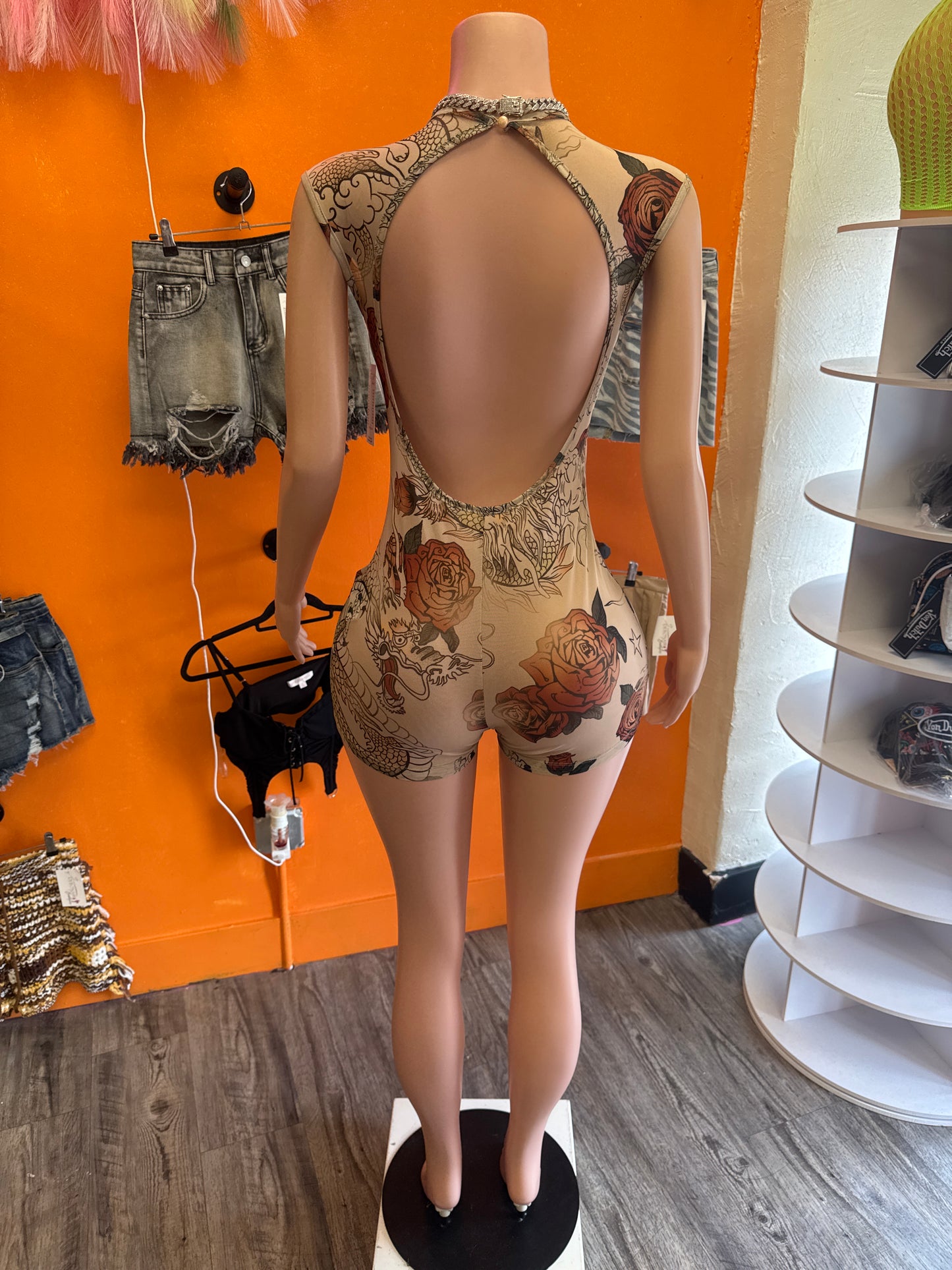 Flower Dragon Romper