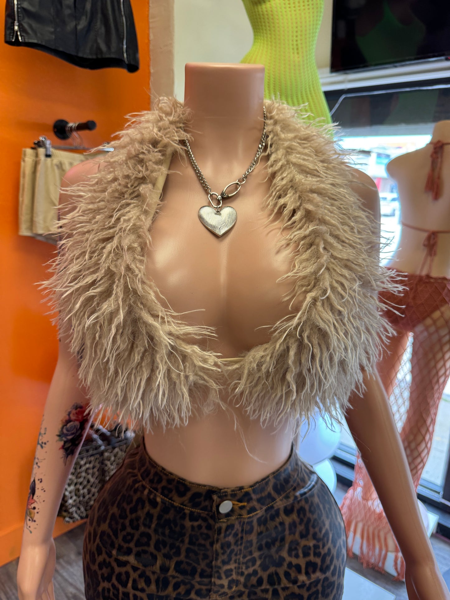 Backless Fur Top