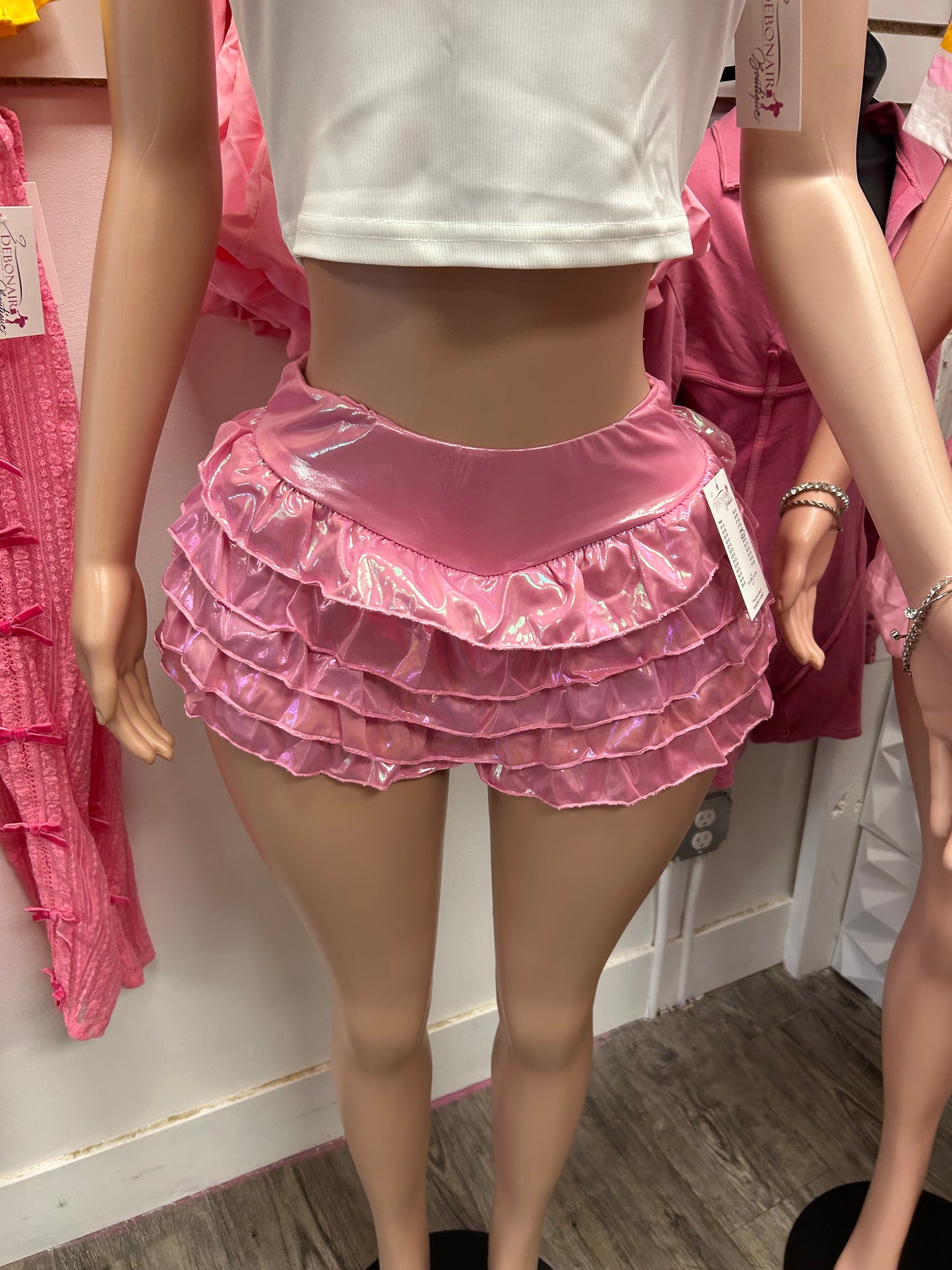 Pink Ruffle Shorts