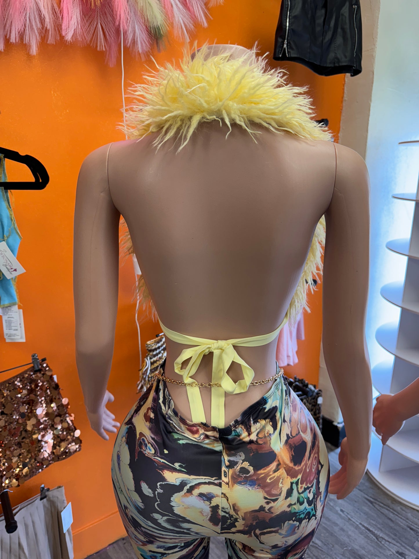 Backless Fur Top