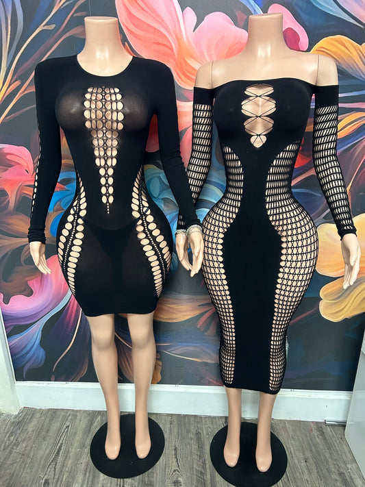 Long Sleeve mesh Dress