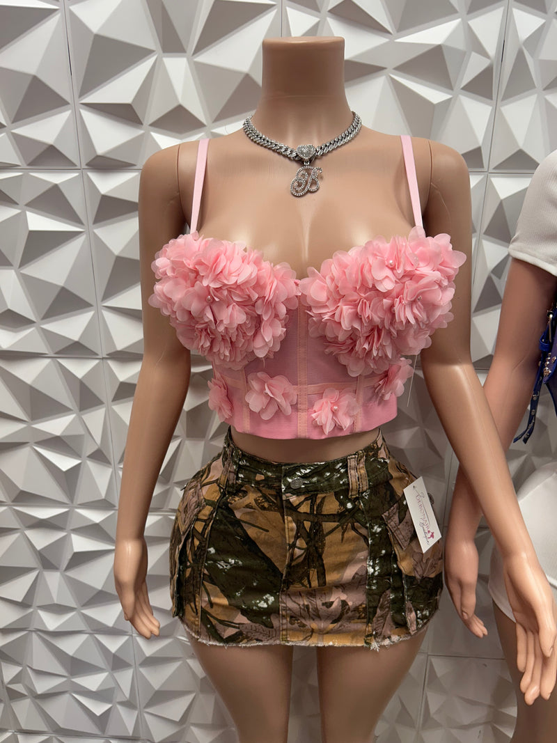 Floral Mesh Top