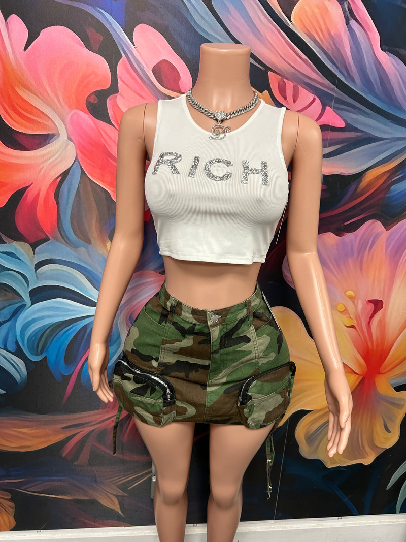 Camo Cargo Skirt