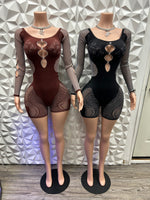 Unique Design Mesh Romper