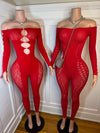 Hot Girl Cut Mesh Jumpsuit 2