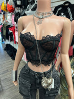 Mesh Lace Corset Top