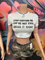 Crop Slogan Top