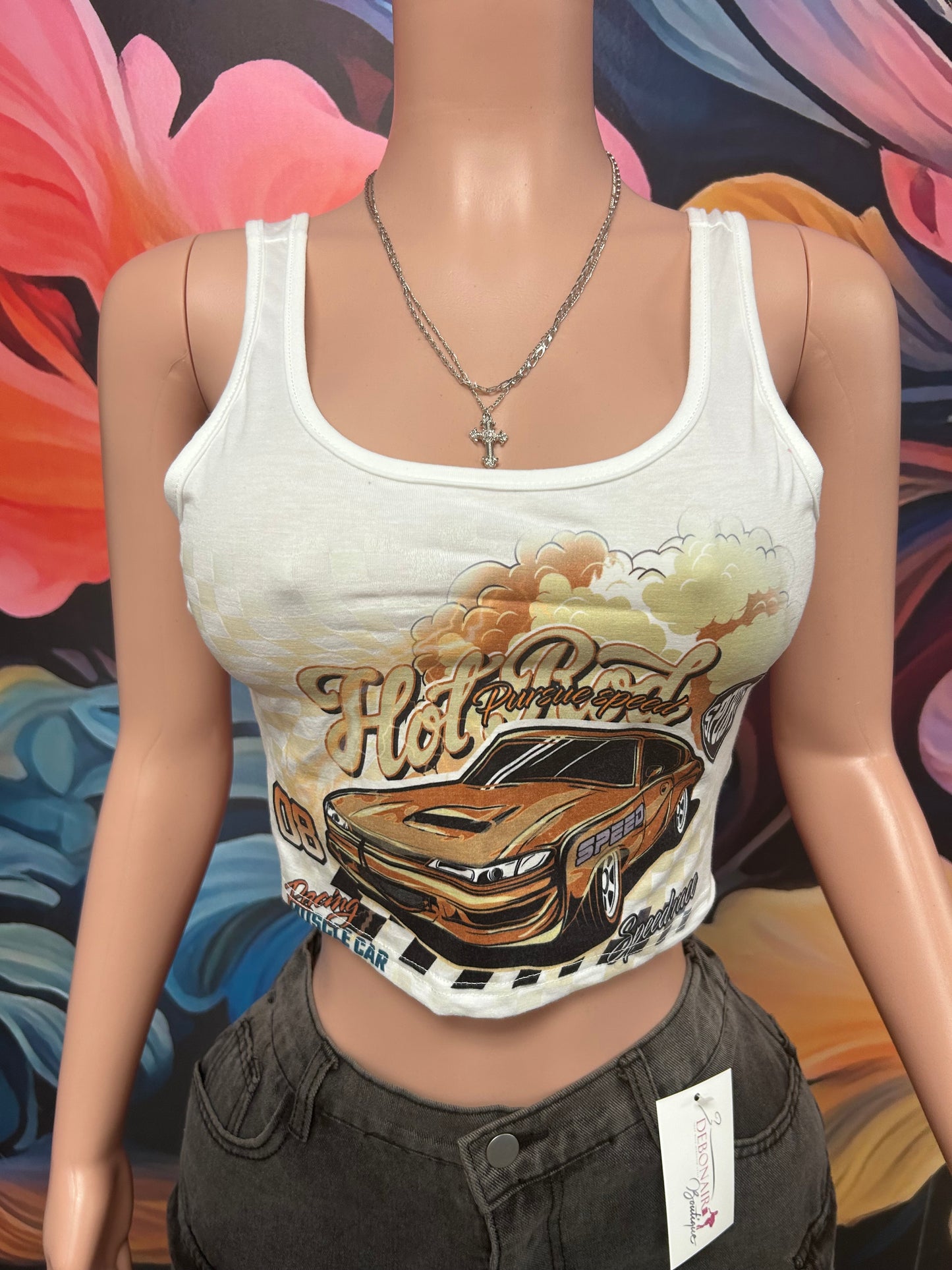 Crop Graphic Tank Top