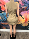 Nude Cargo Zip Dress