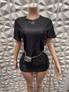 Black Glitter Tshirt Dress