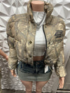 Detailed Nude Camo Jacket