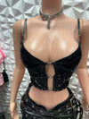 Black Mesh Cami Top