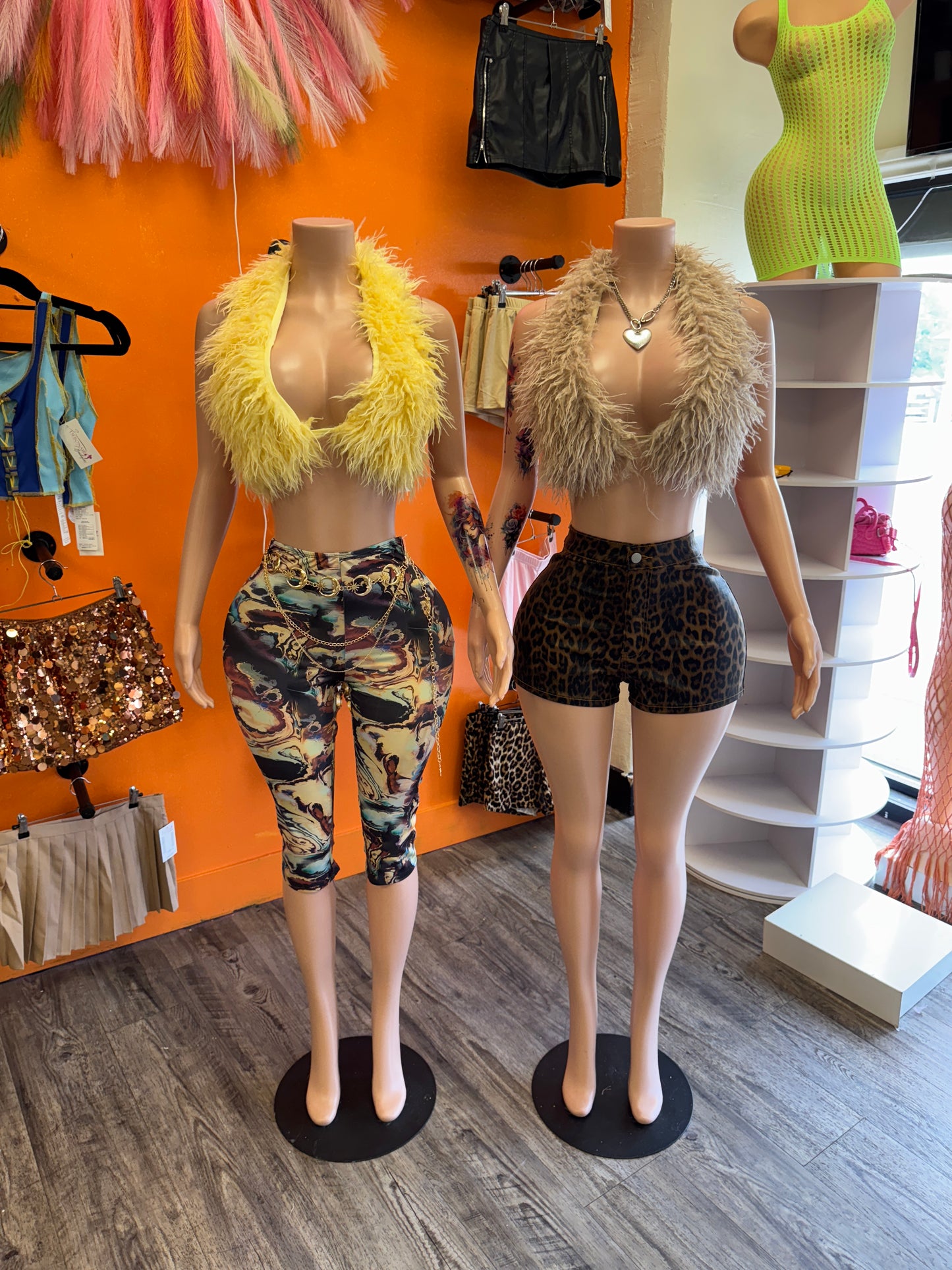 Backless Fur Top
