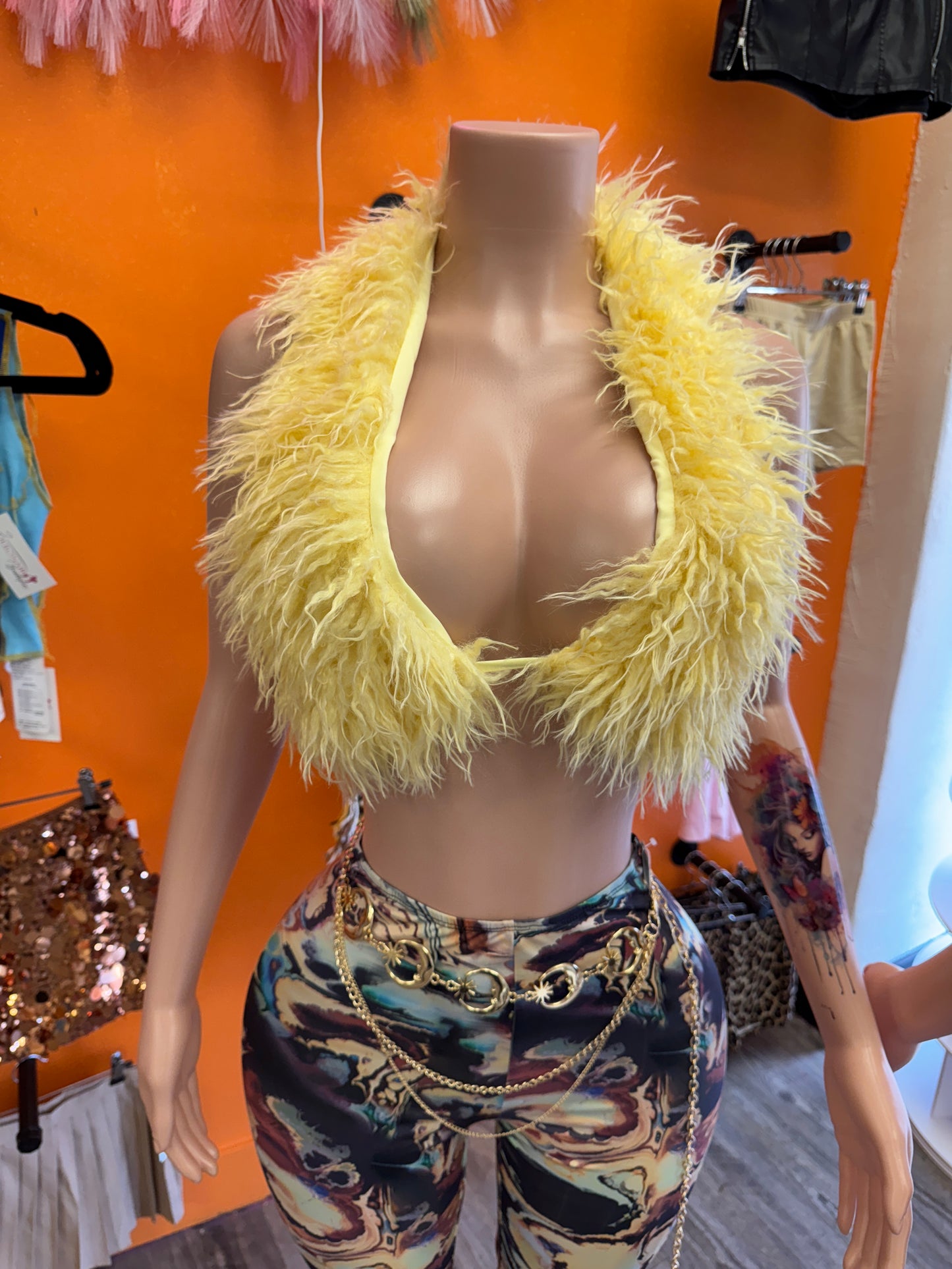 Backless Fur Top