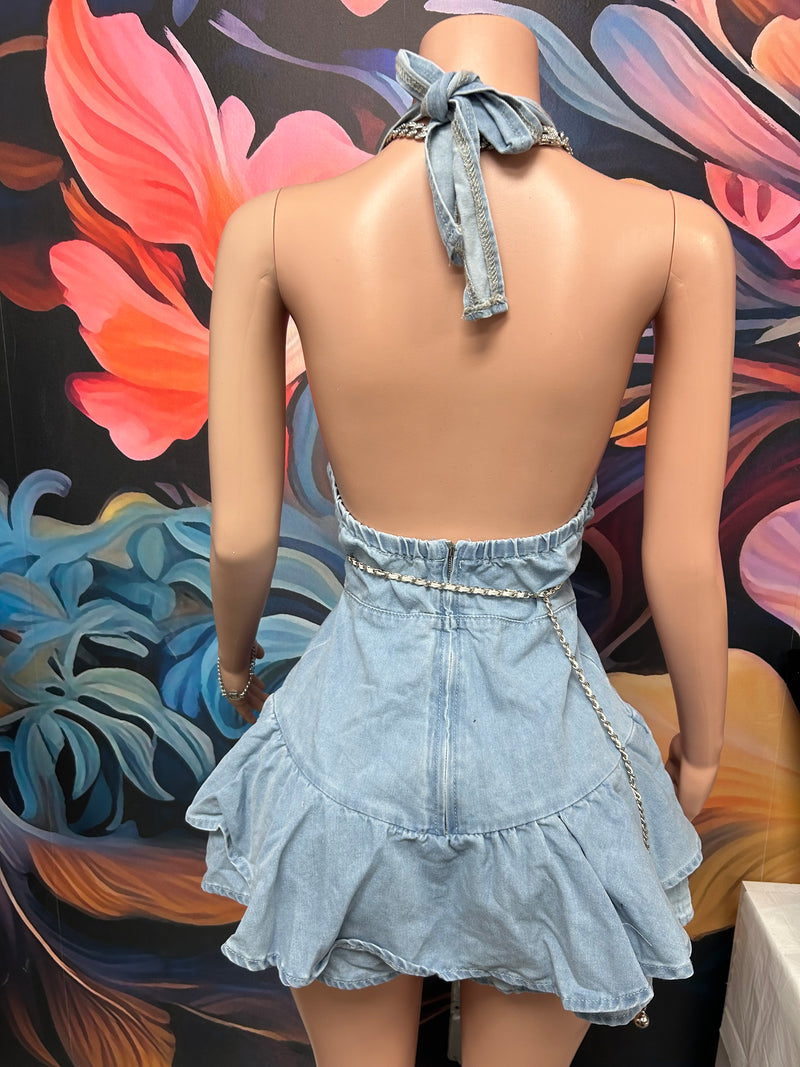 The Denim Halter Dress