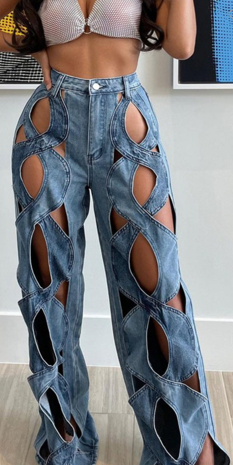 Unique Open Design Jeans