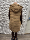 Long Hooded Puffer Vest