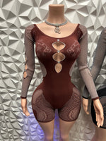 Unique Design Mesh Romper