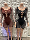 Unique Design Mesh Romper