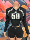 Long Sleeve Fitted Jersey Top