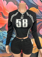 Long Sleeve Fitted Jersey Top