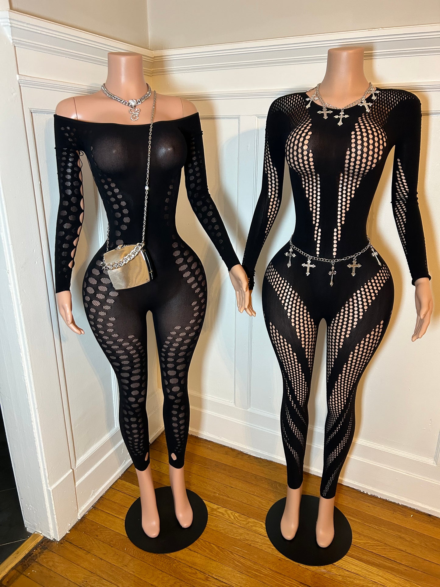 Hot Girl Cut Mesh Jumpsuit 2