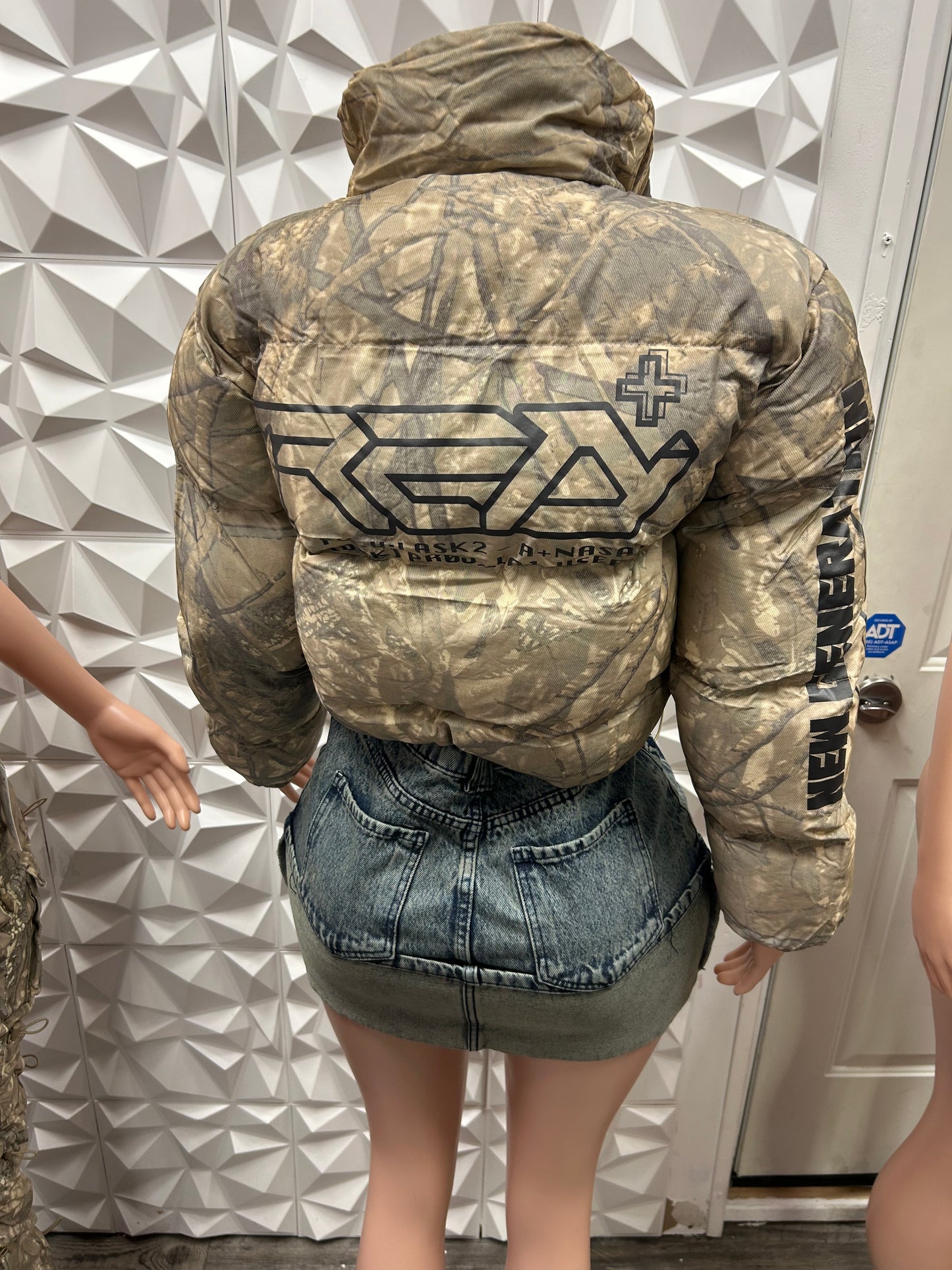 Detailed Nude Camo Jacket