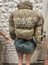 Detailed Nude Camo Jacket