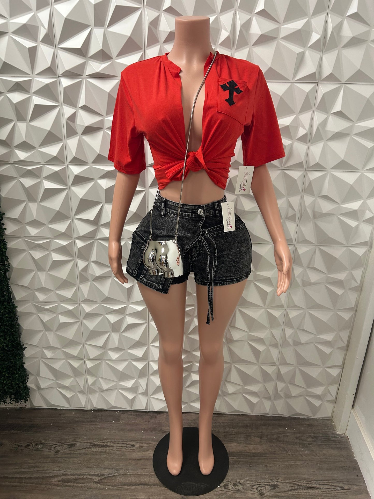 Red Cross Crop Top