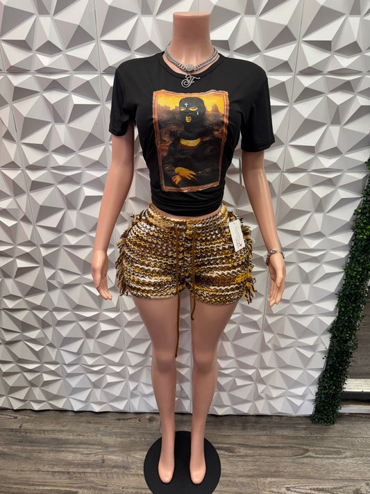 Fringe Crochet Shorts