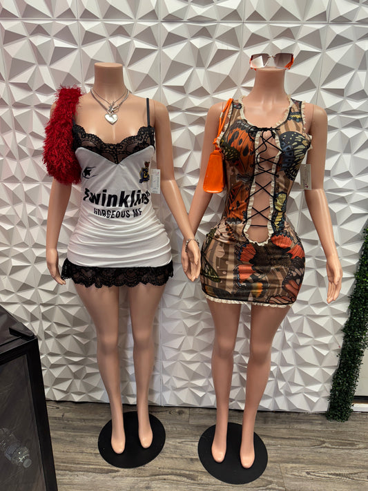 Tie Up Butterfly Dress