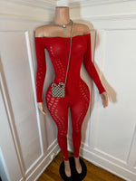 Hot Girl Cut Mesh Jumpsuit 2