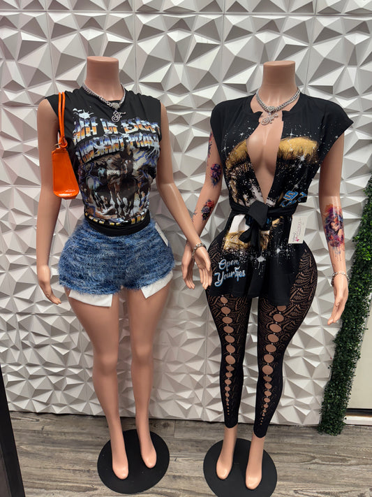 Wild Horse sleeveless Graphic Top
