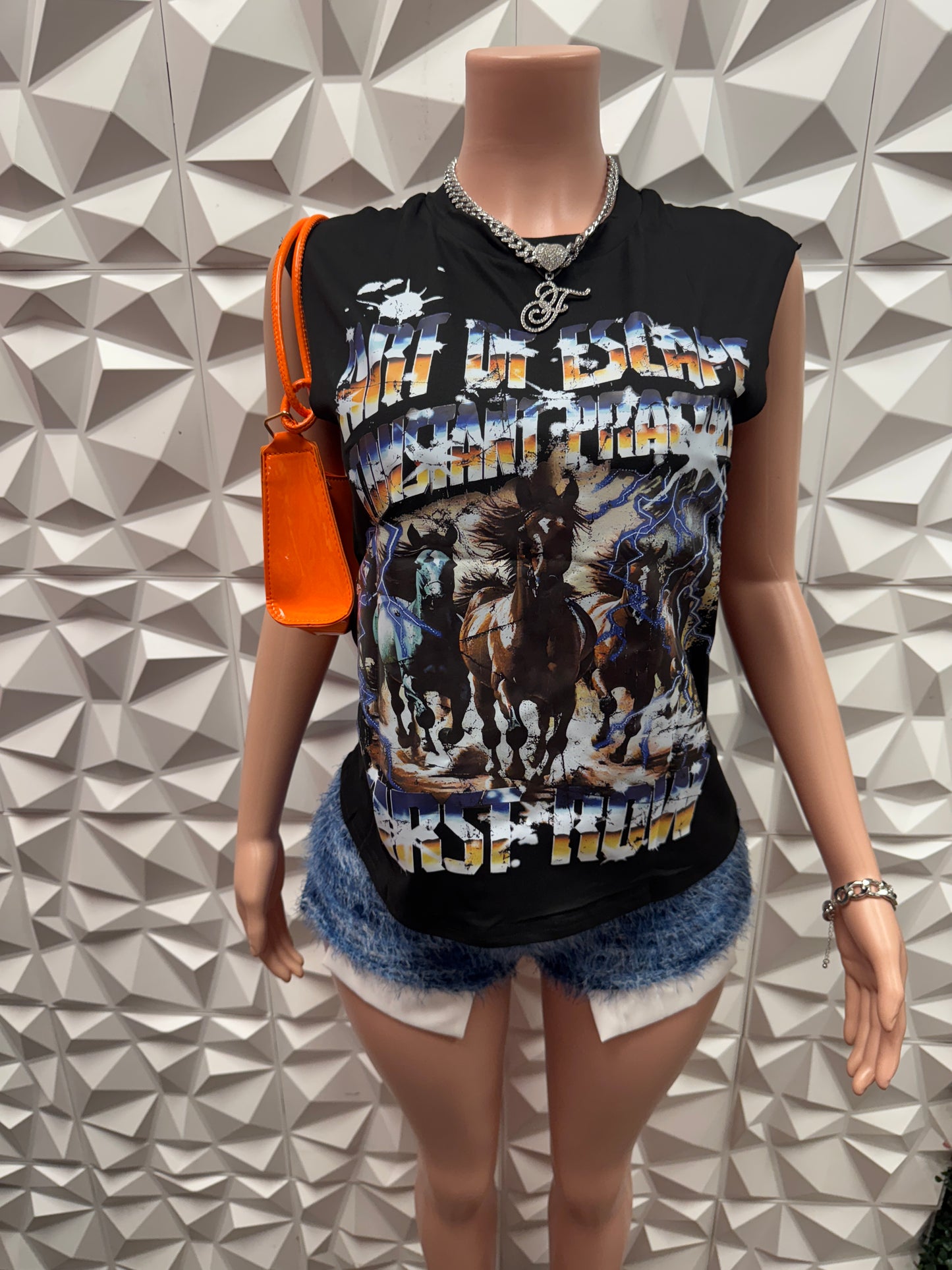 Wild Horse sleeveless Graphic Top