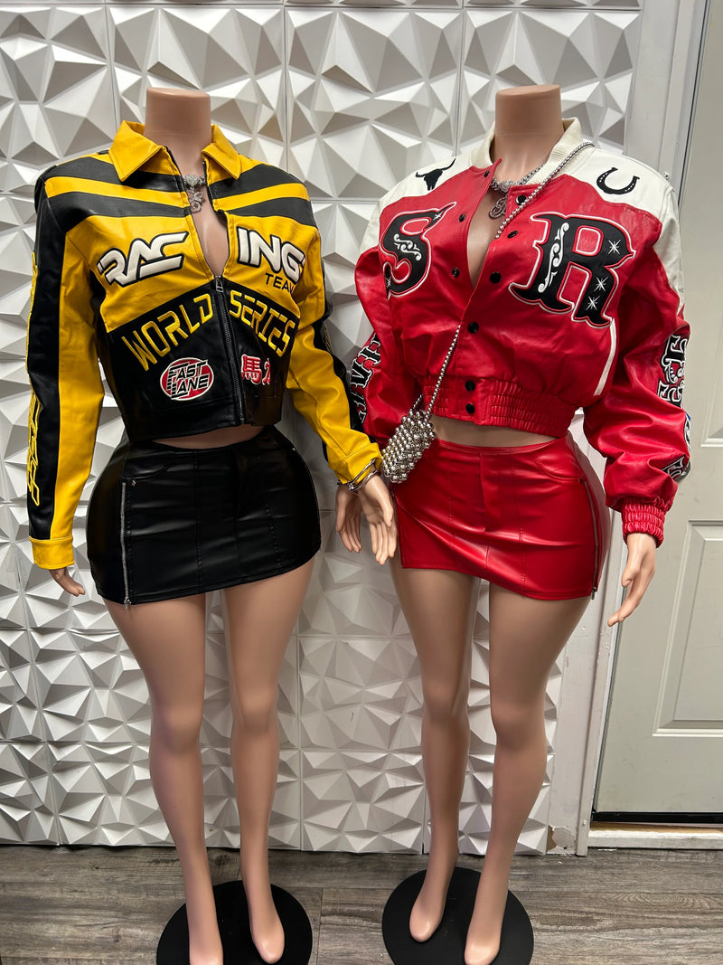 Red Leather Varsity Jacket Wholesale