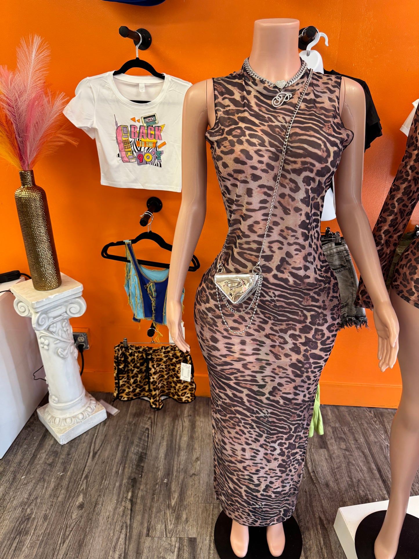 Long Leopard Maxi Dress