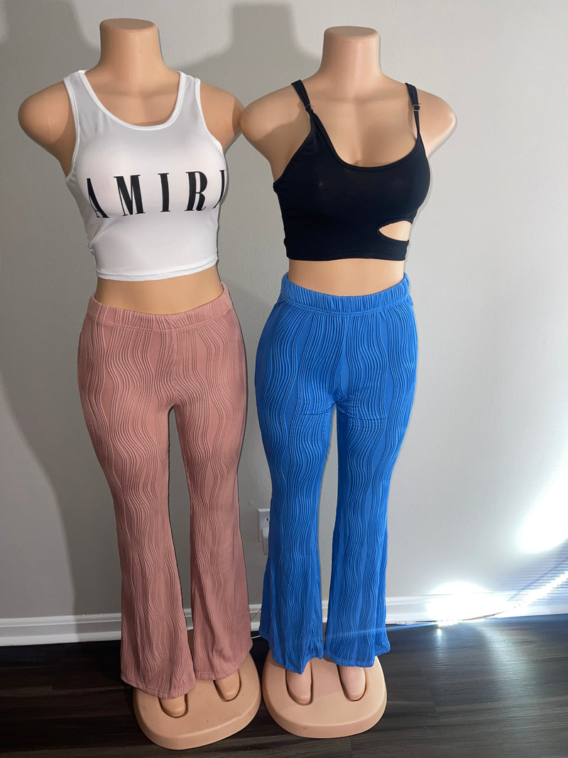 Unique design wide leg Flare pants