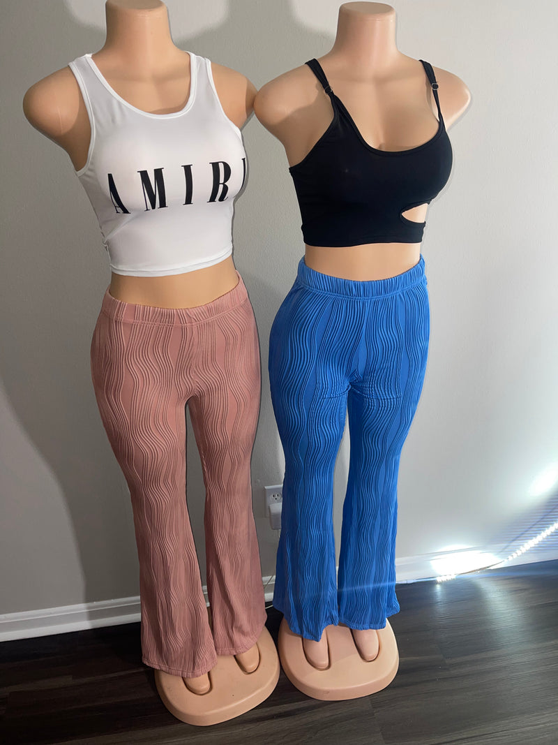 Unique design wide leg Flare pants