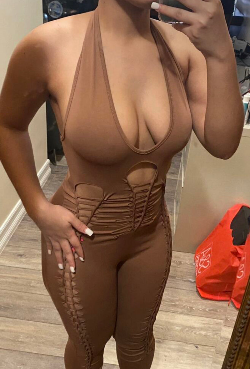 Unique Open Cut Out Jumpsuit