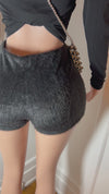 Black Fuzzy Shorts