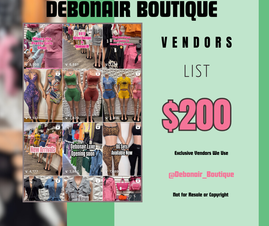 2025 Vendors List