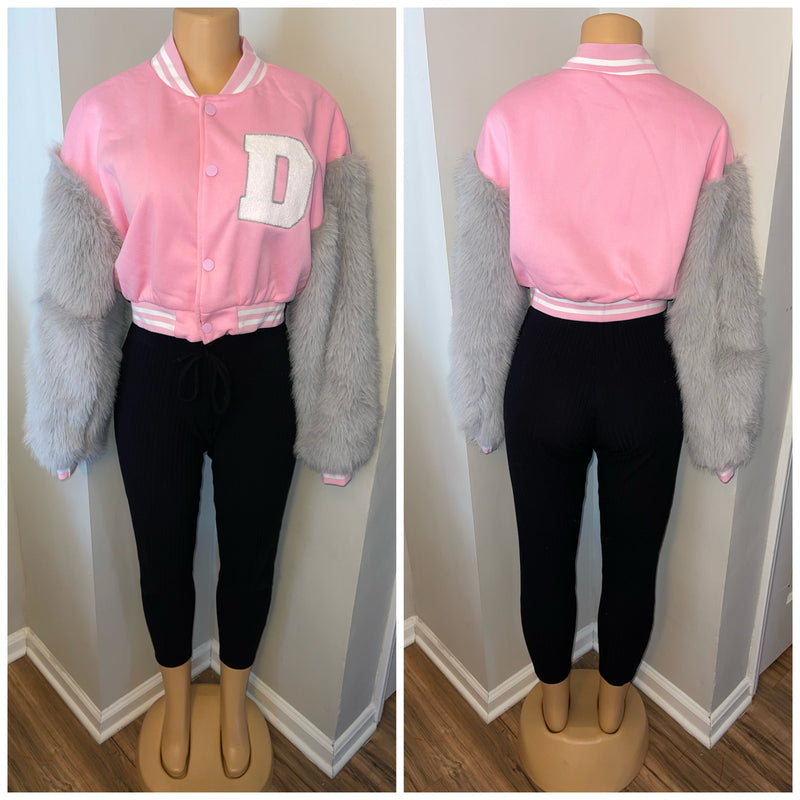 Fur Varsity Jacket