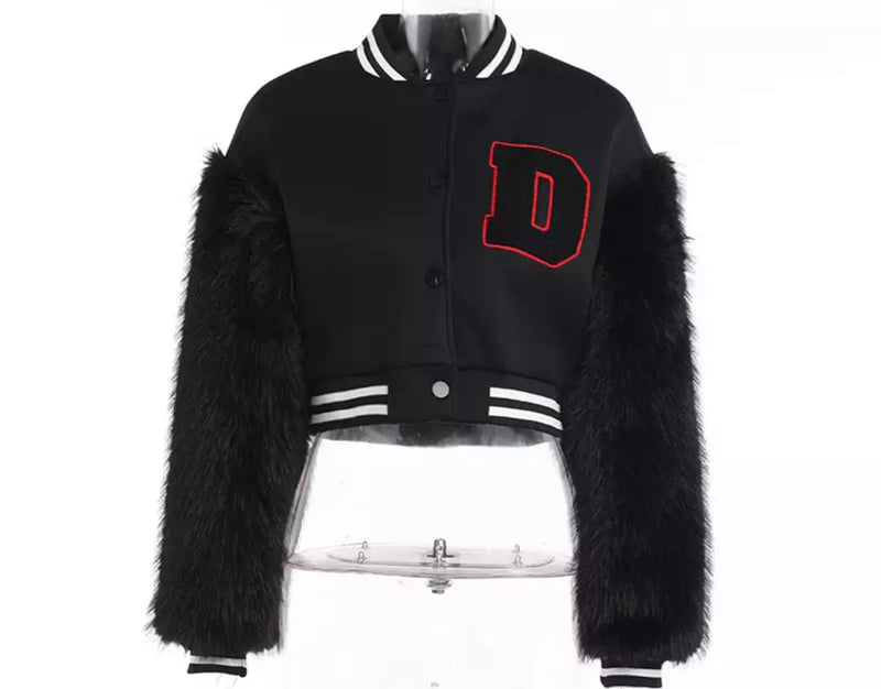 Fur Varsity Jacket